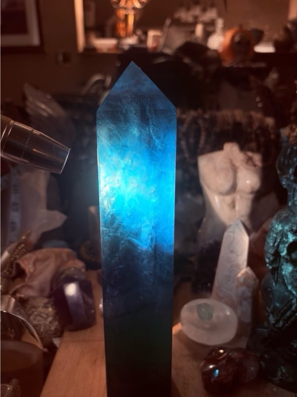 Blue Crystal Tower Accent - Home Accents